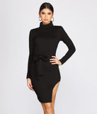 Chic With An Edge Sweater Dress creates the perfect New Year’s Eve Outfit or new years dress with stylish details in the latest trends to ring in 2023!
