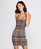 In Check Plaid Mini Dress