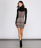 In Check Plaid Mini Dress