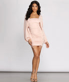 Ready Or Not Ruched Mini Dress creates the perfect summer wedding guest dress or cocktail party dresss with stylish details in the latest trends for 2023!