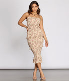 Floral Tiered Ruffle Midi Dress