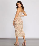 Floral Tiered Ruffle Midi Dress