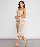 Floral Tiered Ruffle Midi Dress