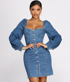 Dreamy In Denim Button Front Mini Dress is a trendy pick to create 2023 festival outfits, festival dresses, outfits for concerts or raves, and complete your best party outfits!