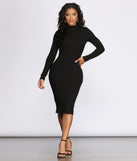 Own Knit Open Back Midi Dress