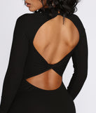 Own Knit Open Back Midi Dress