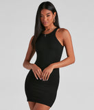 Ribbed Knit Crew Neck Bodycon Mini Dress is a trendy pick to create 2023 concert outfits, festival dresses, outfits for raves, or to complete your best party outfits or clubwear!