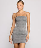 You’ll make a statement in Perfect Look Plaid Knit Mini Dress as an NYE club dress, a tight dress for holiday parties, sexy clubwear, or a sultry bodycon dress for that fitted silhouette.