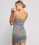 Perfect Look Plaid Knit Mini Dress