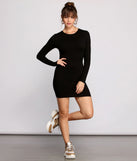 You’ll make a statement in Chic Ribbed Knit Basic Mini Dress as an NYE club dress, a tight dress for holiday parties, sexy clubwear, or a sultry bodycon dress for that fitted silhouette.