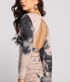 Get On-Trend Tie Dye Knit Mini Dress