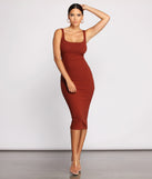 Need For Basics Ribbed Midi Dress