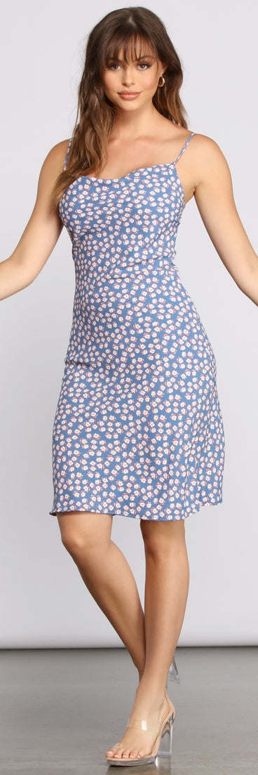 Fall For Floral Woven Midi Dress