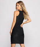Timelessly Chic Ribbed Knit Basic Midi Dress