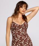 Floral Flair Woven Midi Dress