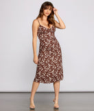 Floral Flair Woven Midi Dress