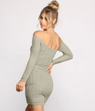 Totally Chic Ruched Knit Mini Dress