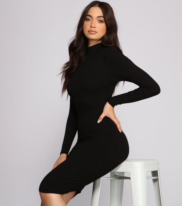 The Every Day Ribbed Knit Midi Dress