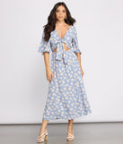 Flowy Floral Woven Midi Dress