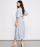 Flowy Floral Woven Midi Dress