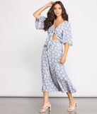 Flowy Floral Woven Midi Dress