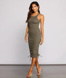 Effortless Everyday Ruched Knit Mini Dress