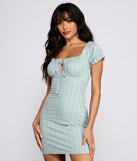 So Fab Ruffled And Smocked Mini Dress