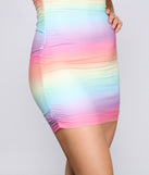 Rainbow Tie Dye Mesh Mini Dress helps create the best bachelorette party outfit or the bride's sultry bachelorette dress for a look that slays!