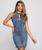 Bombshell Babe Denim Mini Dress is a trendy pick to create 2023 festival outfits, festival dresses, outfits for concerts or raves, and complete your best party outfits!