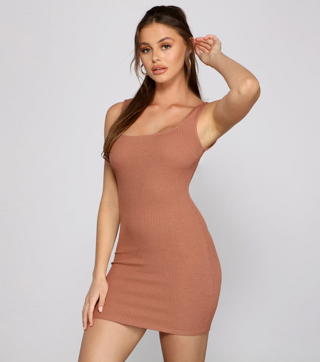 Casually Chic Ribbed Knit Mini Dress for 2022 festival outfits, festival dress, outfits for raves, concert outfits, and/or club outfits