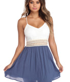Crochet In Lace Mini Dress for 2022 festival outfits, festival dress, outfits for raves, concert outfits, and/or club outfits