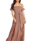 Flowy Vibes Maxi Dress is a stunning choice for a bridesmaid dress or maid of honor dress, and to feel beautiful at Homecoming 2023, fall or winter weddings, formals, & military balls!