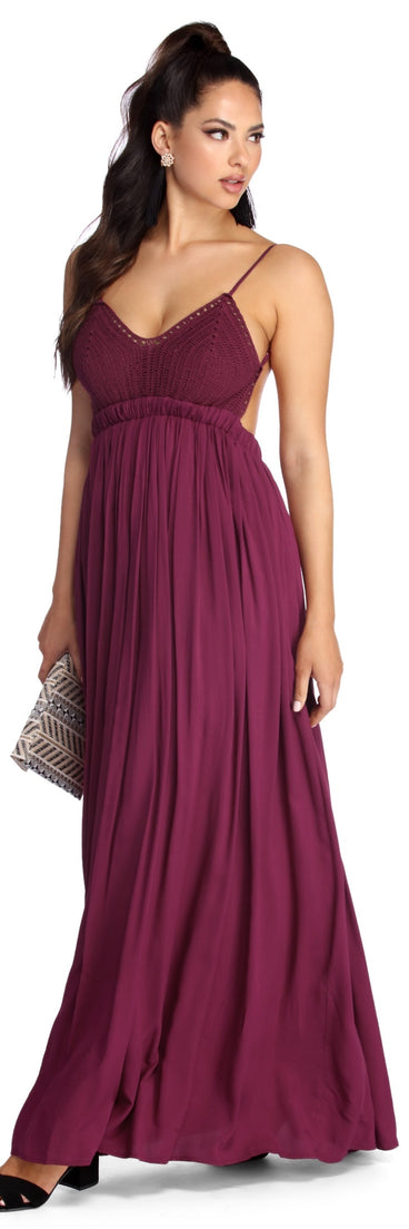 Crochet Cutie Maxi Dress for 2022 festival outfits, festival dress, outfits for raves, concert outfits, and/or club outfits