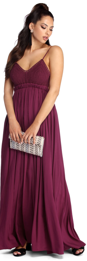 Crochet Cutie Maxi Dress for 2022 festival outfits, festival dress, outfits for raves, concert outfits, and/or club outfits