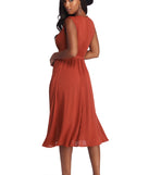 Beauty In Linen Midi Dress