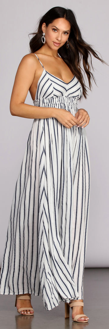 Set Sail Striped Maxi Dress