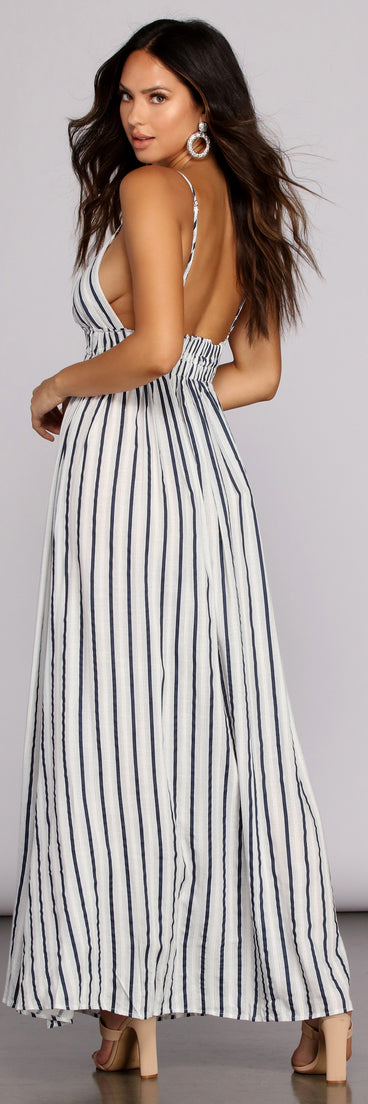 Set Sail Striped Maxi Dress