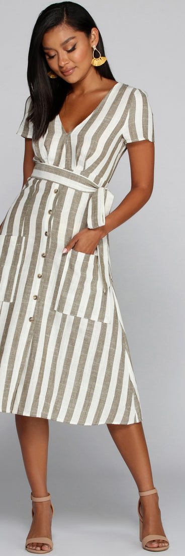 In The Midi Linen Dress | Windsor In The Midi Linen Dress | Windsor