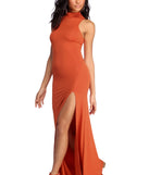 Rise Up High Slit Maxi Dress is a gorgeous pick as your 2023 prom dress or formal gown for wedding guest, spring bridesmaid, or army ball attire!