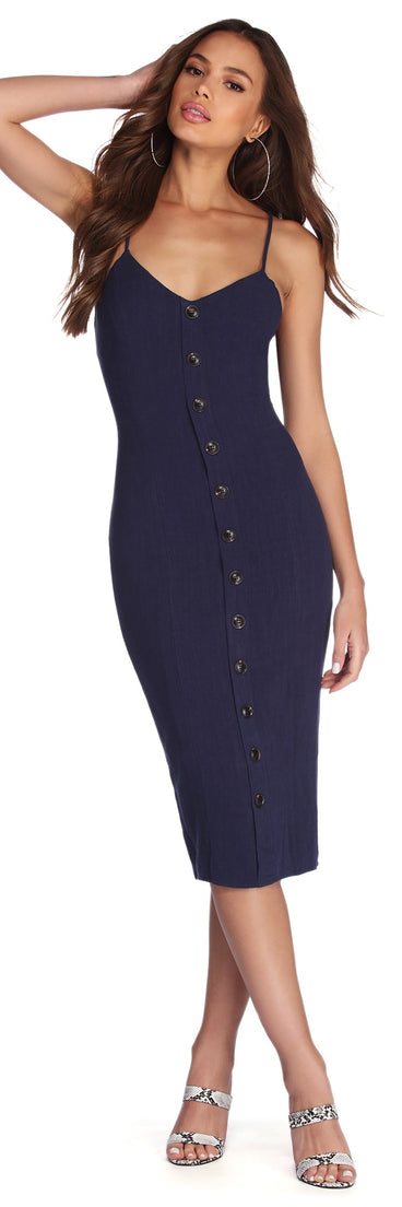 Linen Beauty Midi Dress