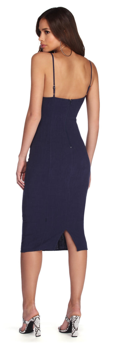 Linen Beauty Midi Dress