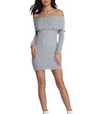 Cutie In Cable Knit Mini Dress