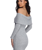 Cutie In Cable Knit Mini Dress