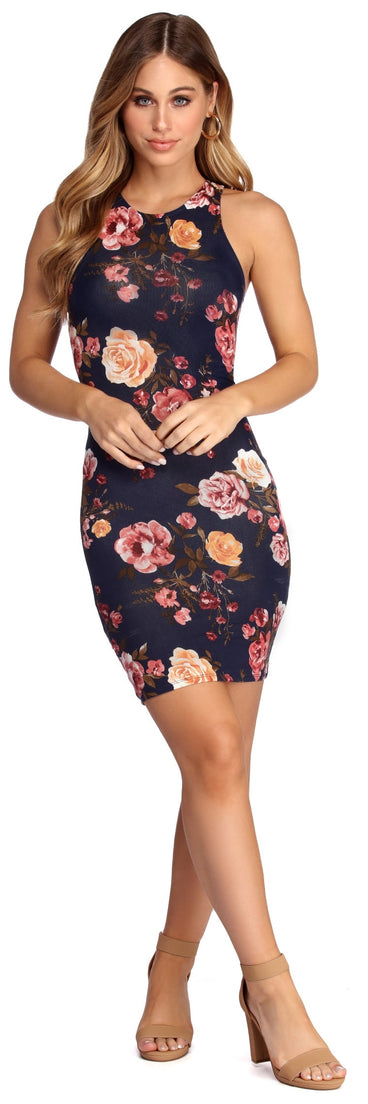 Raining Flowers Mini Dress