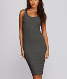 Strike in Stripes Midi Dress