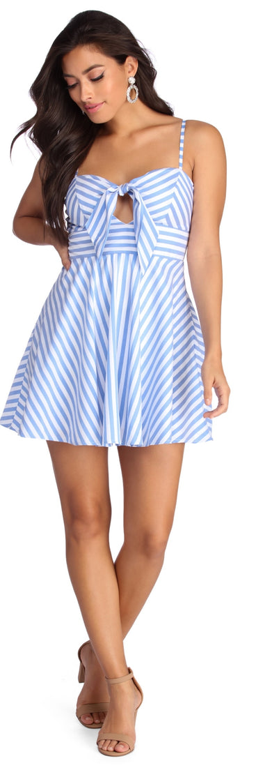 Sassy In Stripes Skater Dress