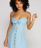 Buttoned Beauty Skater Dress
