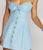 Buttoned Beauty Skater Dress