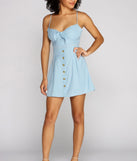 Buttoned Beauty Skater Dress