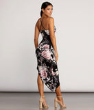 Crossed In Florals Midi Dress